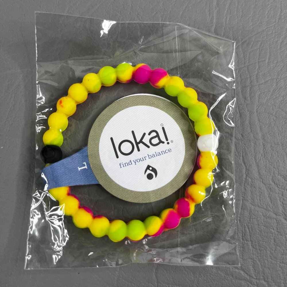 Lokai Bracelets Yellow Pink Tie-Dye Theme New Sealed NWT